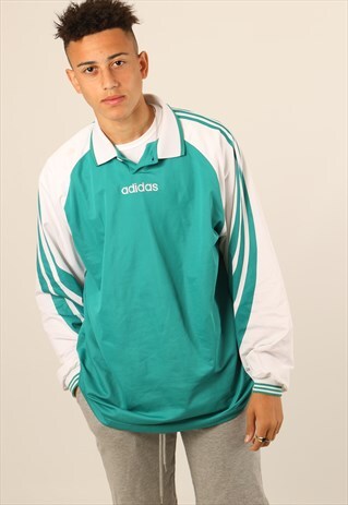 VINTAGE ADIDAS EMBROIDERED SPELL OUT SWEATSHIRT