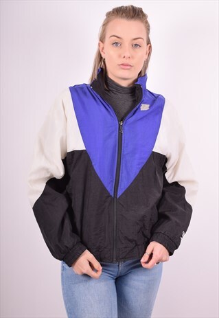 REEBOK WOMENS VINTAGE TRACKSUIT TOP JACKET MEDIUM MULTI 90S