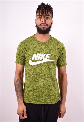 NIKE MENS VINTAGE T-SHIRT TOP MEDIUM GREEN 90'S