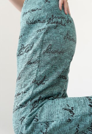 HIGH WAIST TROUSERS IN BLUE
