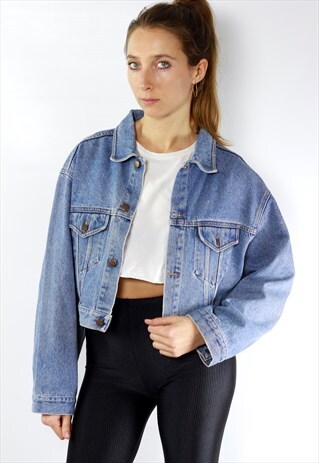 DENIM JACKET / JEAN JACKET / CROPPED DENIM JACKET