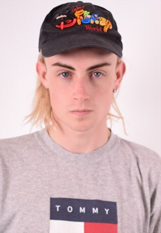 DISNEY MENS VINTAGE CAP ONE SIZE BLACK 90S
