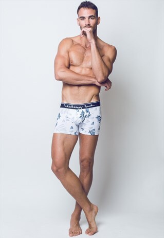 PRINTED BOXER BRIEFS - FERN PATTERN - LOW RISE BOXERS