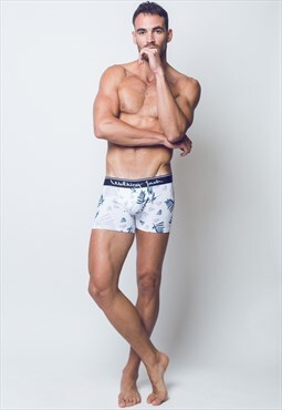 Printed boxer briefs - fern pattern - low rise boxers