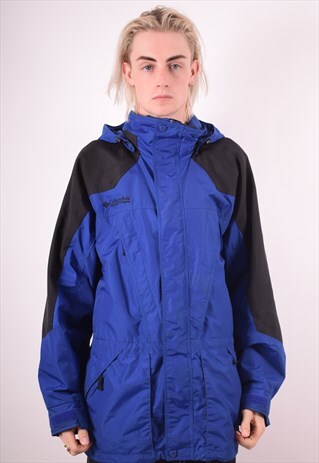 COLUMBIA MENS VINTAGE JACKET LARGE BLUE 90S
