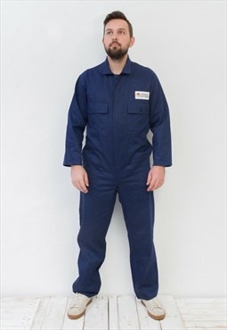 Vintage Worker L Overalls Mens UK 42 Jumpsuit EU 52 Coverall