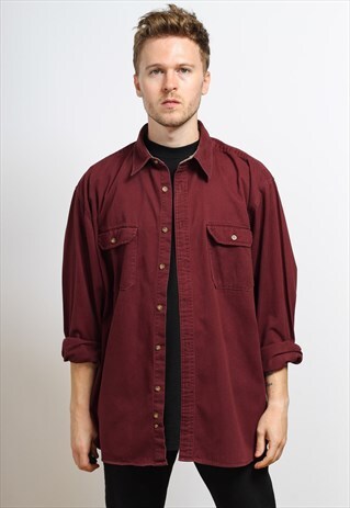 VINTAGE COTTON SHIRT PURPLE
