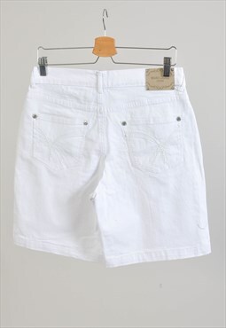 Vintage 00s white denim shorts