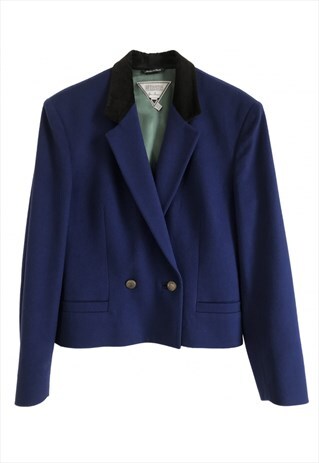 VERSUS VERSACE VINTAGE PURPLE WOOL BLAZER JACKET