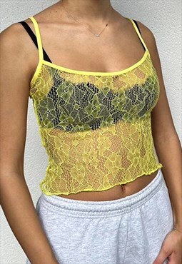 Lace Cami in Yellow