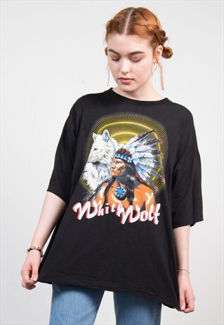 VINTAGE 90'S NATIVE AMERICAN OVERSIZE T-SHIRT