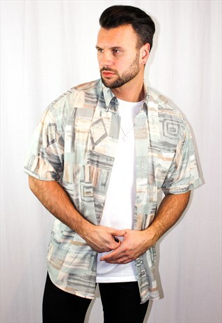 VINTAGE ABSTRACT PRINT SHIRT