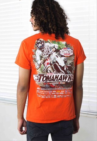 VINTAGE TOMAHAWK RACING T-SHIRT LOGO 90S M 7.0