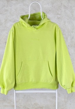 Adidas Originals Green Hoodie Embroidered Womens UK 10 Small