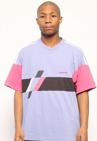 VINTAGE ADIDAS LOGO T-SHIRT PURPLE