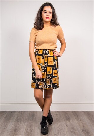 90'S VINTAGE CUTE SAFARI PRINT CULOTTESSHORTS