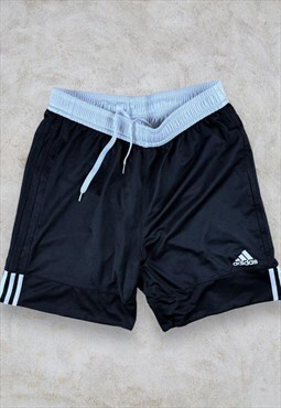 Adidas Black Shorts Sports Striped Gym Athletic Men's XL