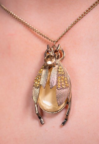 VINTAGE LARGE BUG NECKLACE