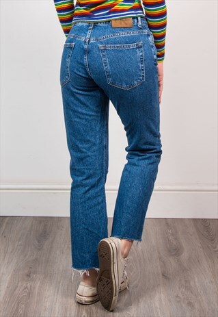 CALVIN KLEIN VINTAGE 90'S BLUE DENIM HIGH WAIST JEANS