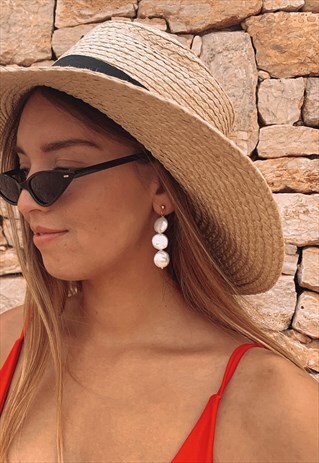 GAIA, FRESHWATER PEARL EARRING
