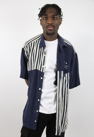 VINTAGE NAVY STRIPED LIGHT SHIRT