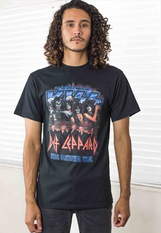 VINTAGE KISS 2014 SUMMER ROCK TOUR T-SHIRT LOGO 90S M 7.7