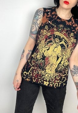 Avenged Sevenfold Reworked bleached distressed band Shirt