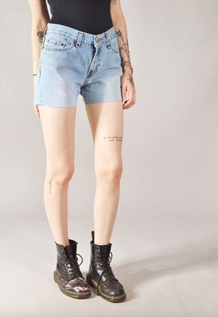VINTAGE LEVI'S 514 DENIM SHORTS MID BLUE