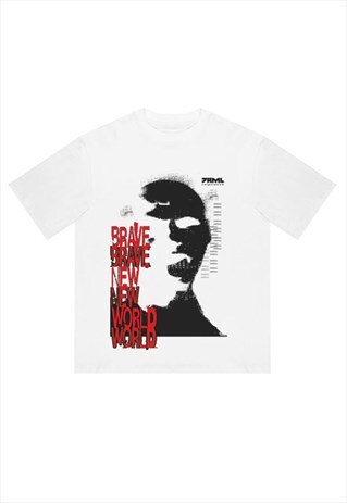 T-SHIRT OVERSIZE WHITE BRAVE