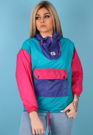 VINTAGE K-WAY WINDBREAKER JACKET IN MULTI NJ512B