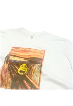 The Scream with Ogre Funny Meme T-Shirt Art by Edvard Munch