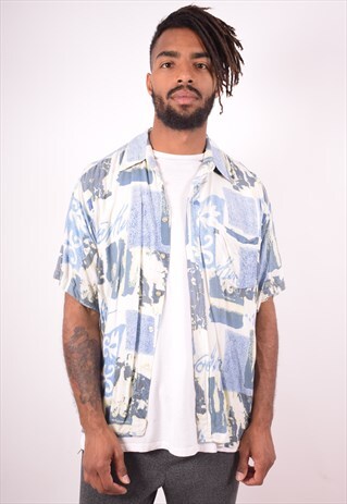 MENS VINTAGE SHIRT LARGE MULTI 90S