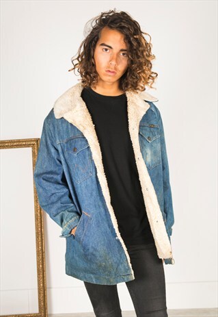 VINTAGE 80S WRANGLER WINTER SHEEPSKIN JACKET / R3200R105