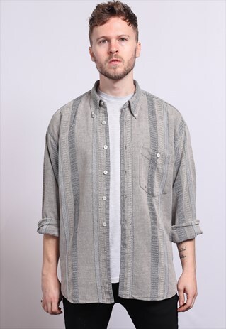 VINTAGE AZTEC PATTERNED SHIRT