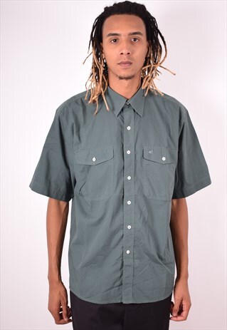 CAMEL MENS VINTAGE SHIRT 2XL GREEN 90S