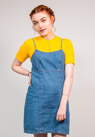 VINTAGE 90'S STRAPPY DENIM MINI DRESS