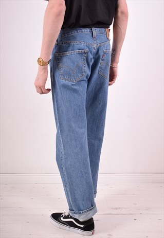 LEVI'S 501 MENS VINTAGE JEANS W33 L30 BLUE 90S