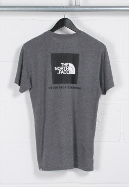 Vintage The North Face T-Shirt in Grey Crewneck Tee Small