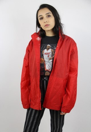 VINTAGE K-WAY RED RAIN JACKET