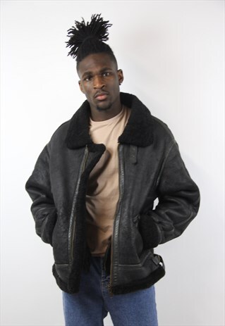 VINTAGE AMAZING LEATHER SHEEPSKIN WINTER COAT