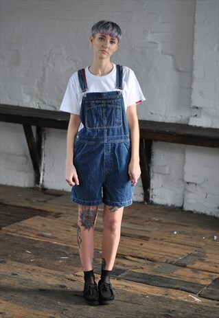 90S NAUTICA SHORT DENIM DUNGAREES