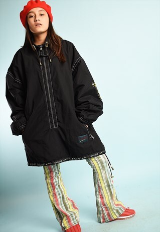 90'S RETRO ATHLEISURE RAVE OVERSIZED JACKET PARKA ANORAK
