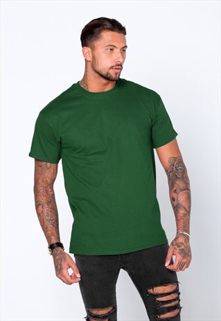 ESSENTIAL BLANK T-SHIRT - FORREST GREEN