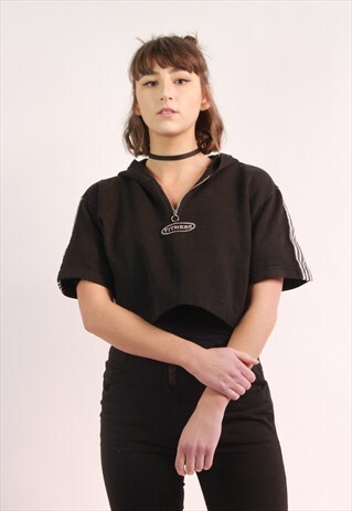 VINTAGE CROPPED SHORT SLEEVE HOODIE