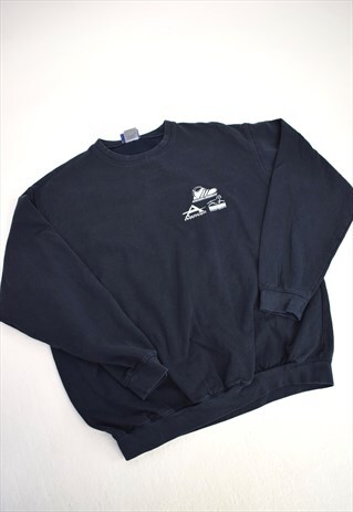 VINTAGE 90S REEBOK MIDNIGHT NAVY LOGO SWEATSHIRT