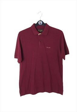 Vintage 90's Large burgundy Wrangler Polo Shirt