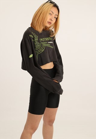 VINTAGE UMBRO PRINTED CROPPED SWEATSHIRT