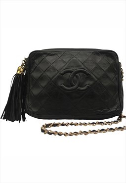 Vintage Chanel Timeless Wallet on Chain Reworked CC, Black