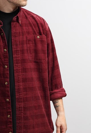 VINTAGE CORDUROY SHIRT RED