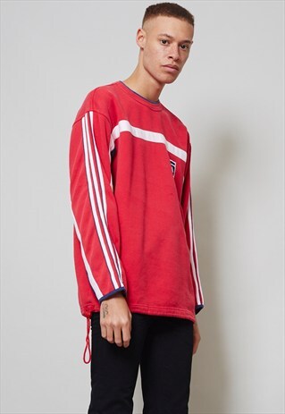 VINTAGE 90'S MESH RED ADIDAS SWEATSHIRT 3594